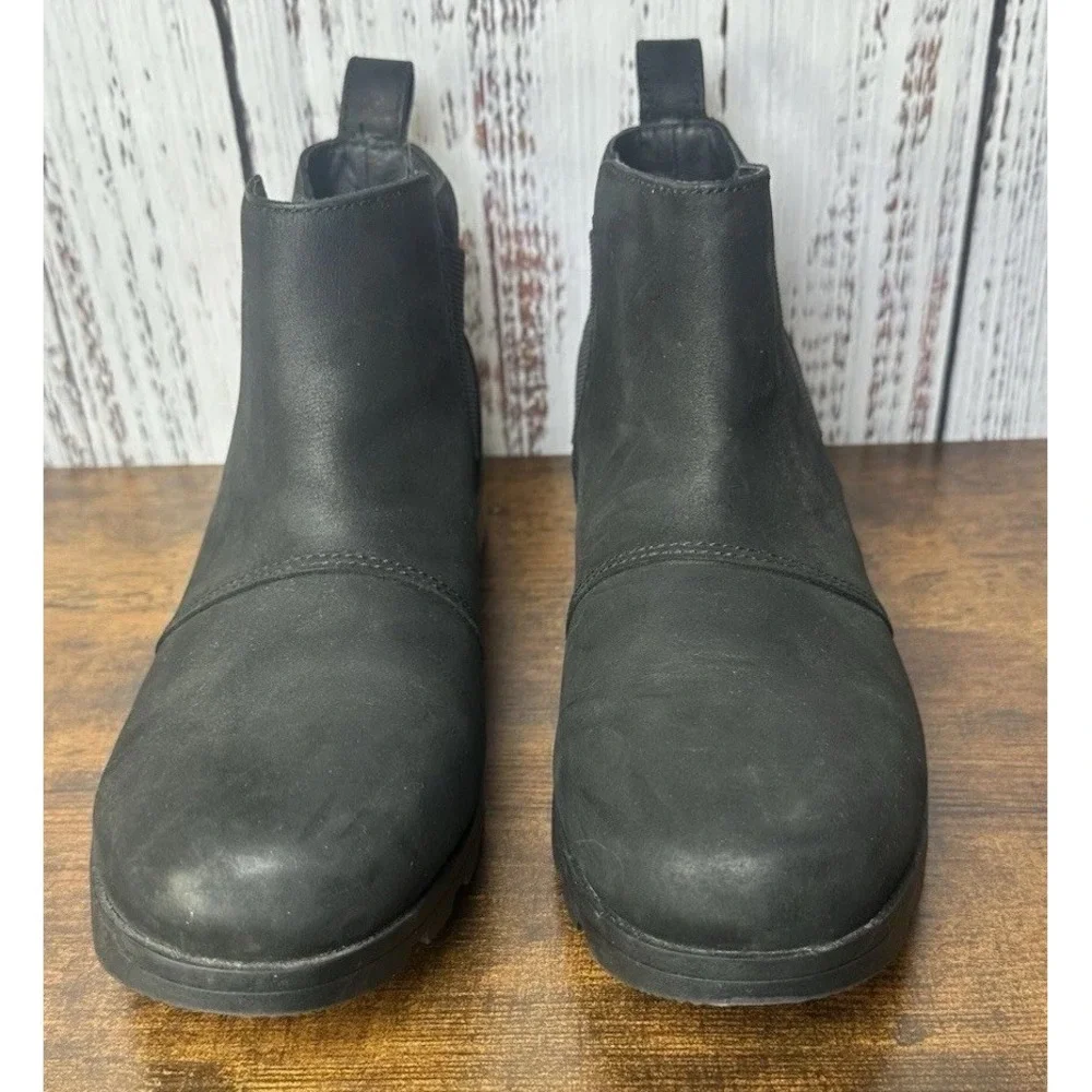 Sorel Emelie Chelsea Boot Women's 9‎ Black Leather NL2671-010 Waterproof